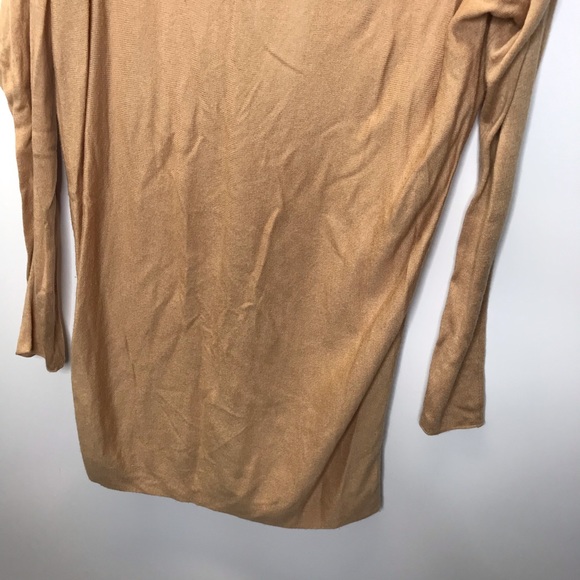 Vince Slit Back Cashmere Blend Tunic Sweater Top Tan Camel Toast Size Small - Picture 7 of 13